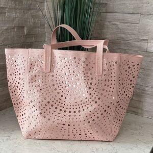 Source Unknown Blush Pink Laser-Cut Tote